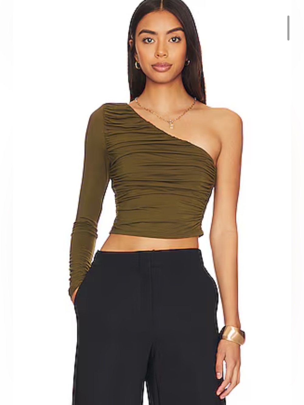 House of Harlow x REVOLVE Sunnie Long Sleeve Top in Olive Green Size S